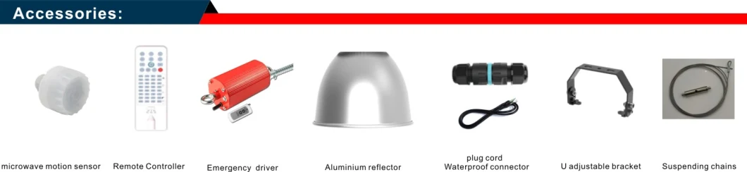 50W/80W/100W/120W/150W/200W/300W/400W/500W/600W/1000W/1500W LED High Bay Light for Factory/Wearhouse Lighting